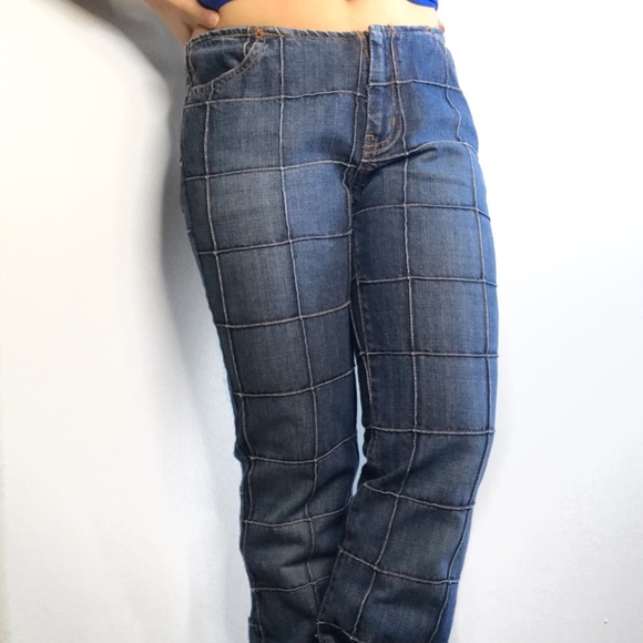 RARE 7 For All Mankind Quilted Patchwork Jeans - Picture 2 of 8